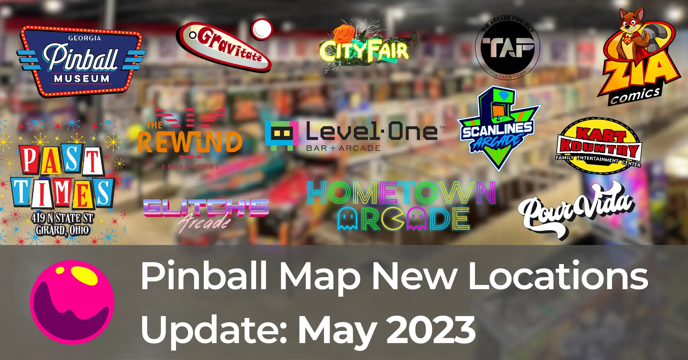 Pinball Map New Locations Update August 2023